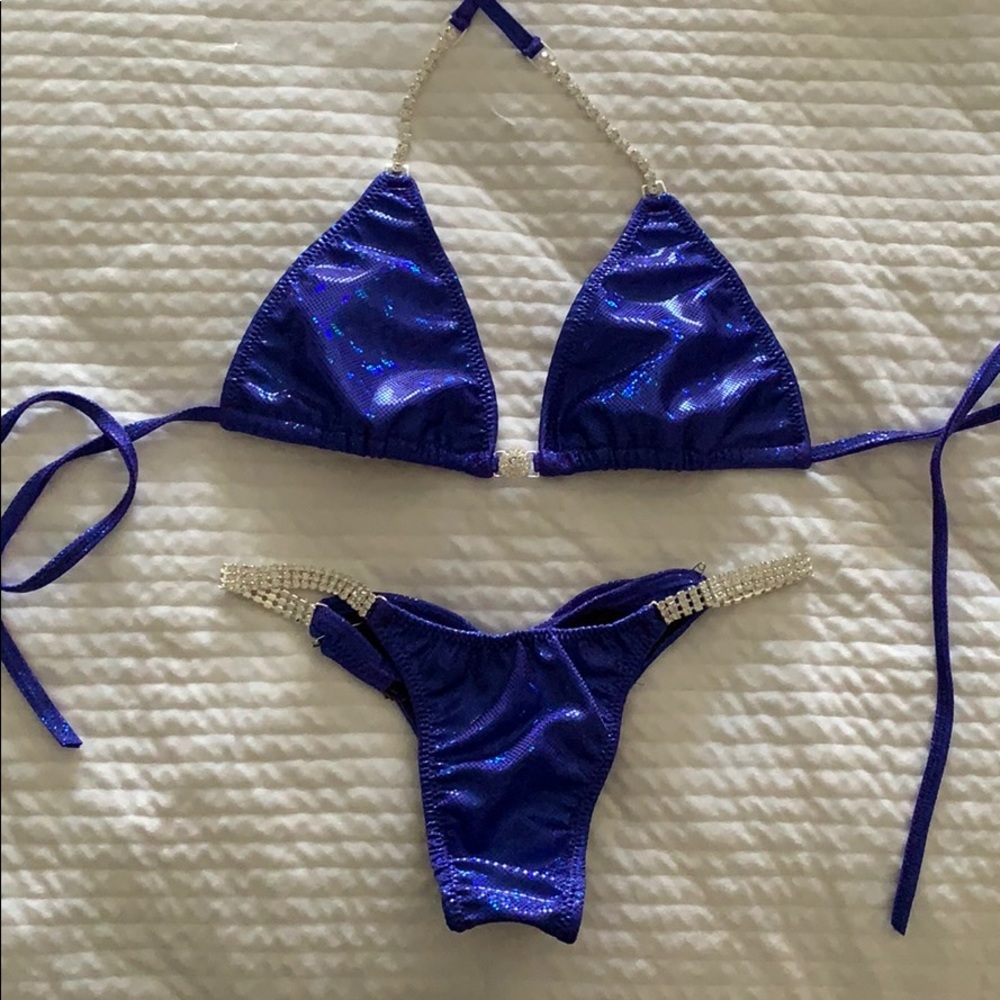 Shimmering Blue/Purple Posing Bikini